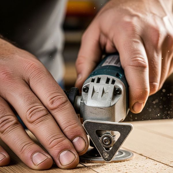 The skilled hands of an expert handyman using a precision tool.