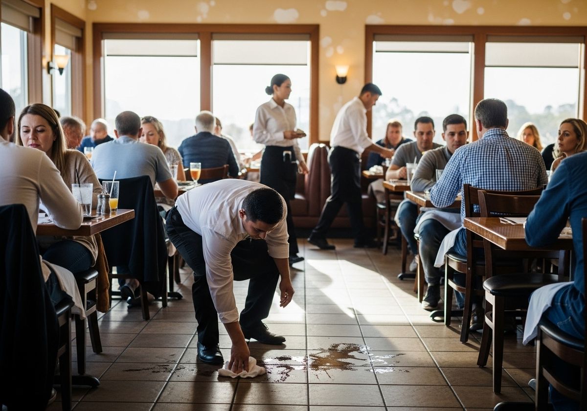 Restaurant spill cleanup
