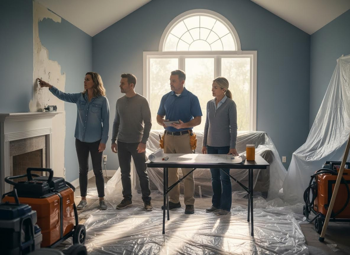Home Renovation Discussion with Contractors