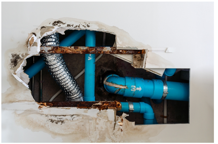 damaged pipes damaged pipes