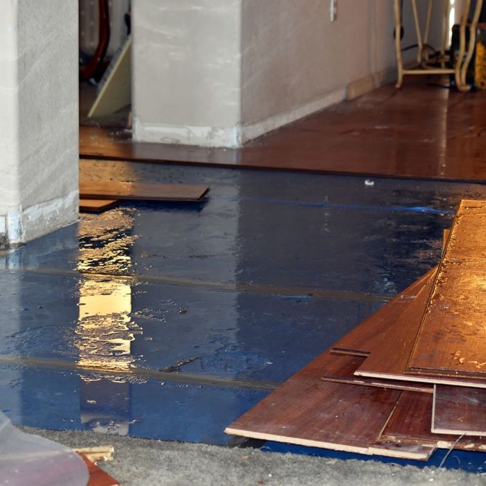 Water underneath hardwood floors