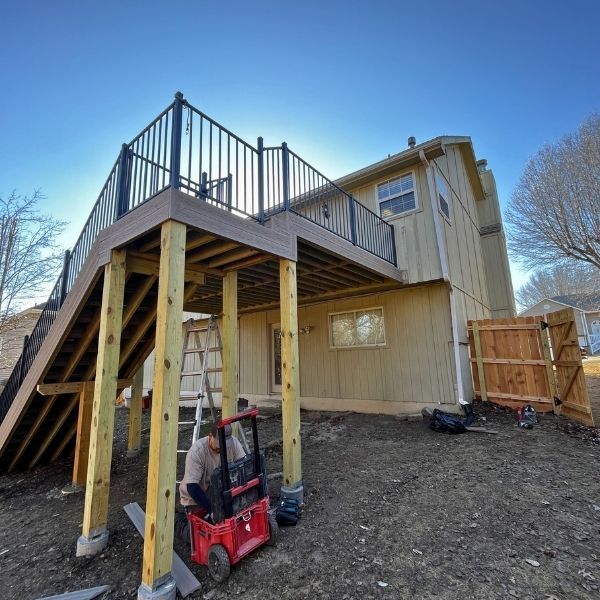 newly constructed deck