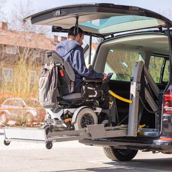 hydraulic wheelchair lift into the van