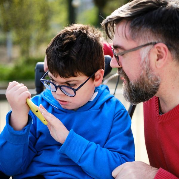 father with disabled son