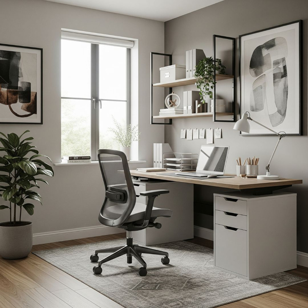 functional home office or study space