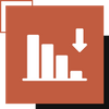 Icon of a bar graph decreasing as it moves from left to right and an arrow pointing at the lowest bar in the graph.