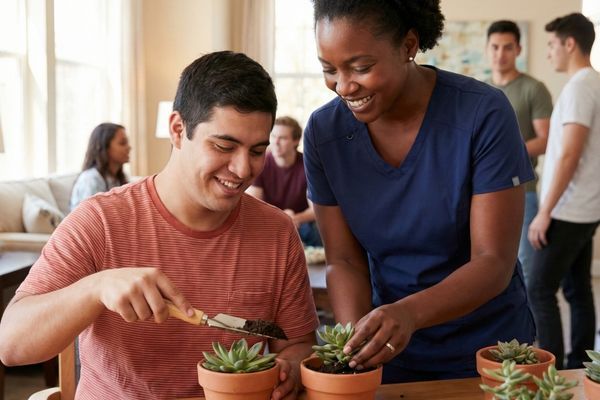 resident and nurse activity