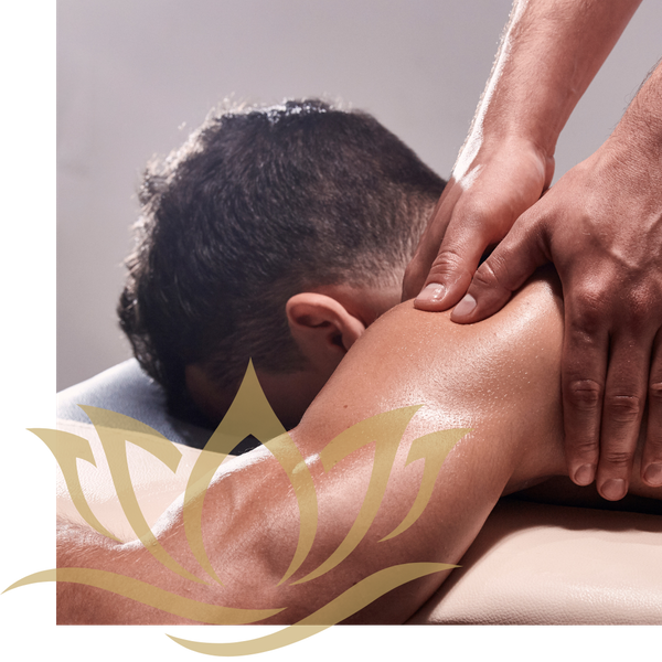 Man getting a Swedish massage.