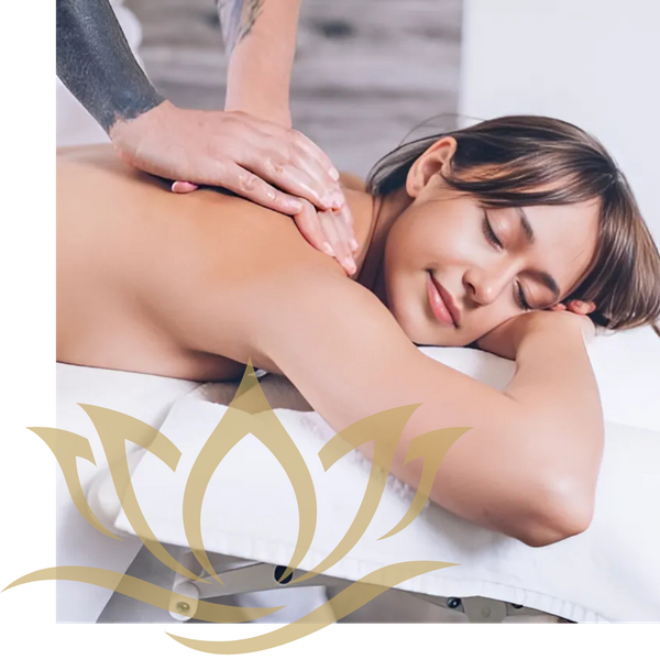Woman getting a Swedish massage.