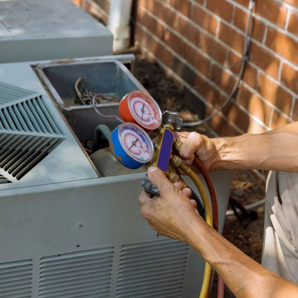 performing HVAC maintenance