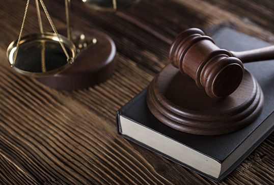 Image of a gavel on a desk