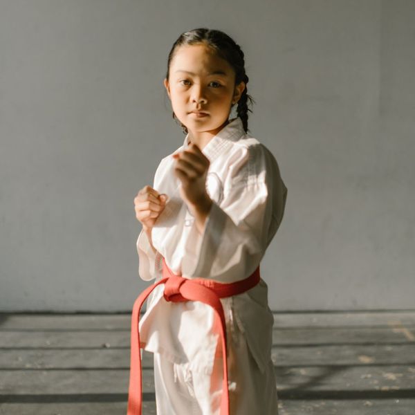 girl doing karate