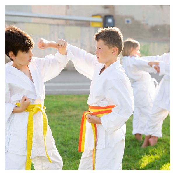 kids in karate class