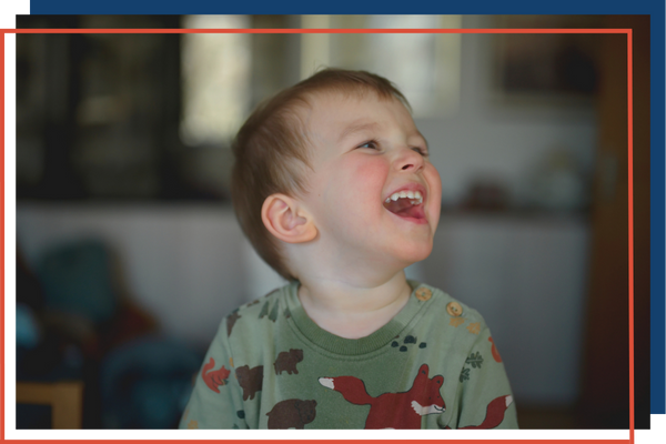 Toddler laughing