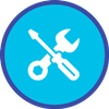 Screwdriver and wrench icon Screwdriver and wrench icon