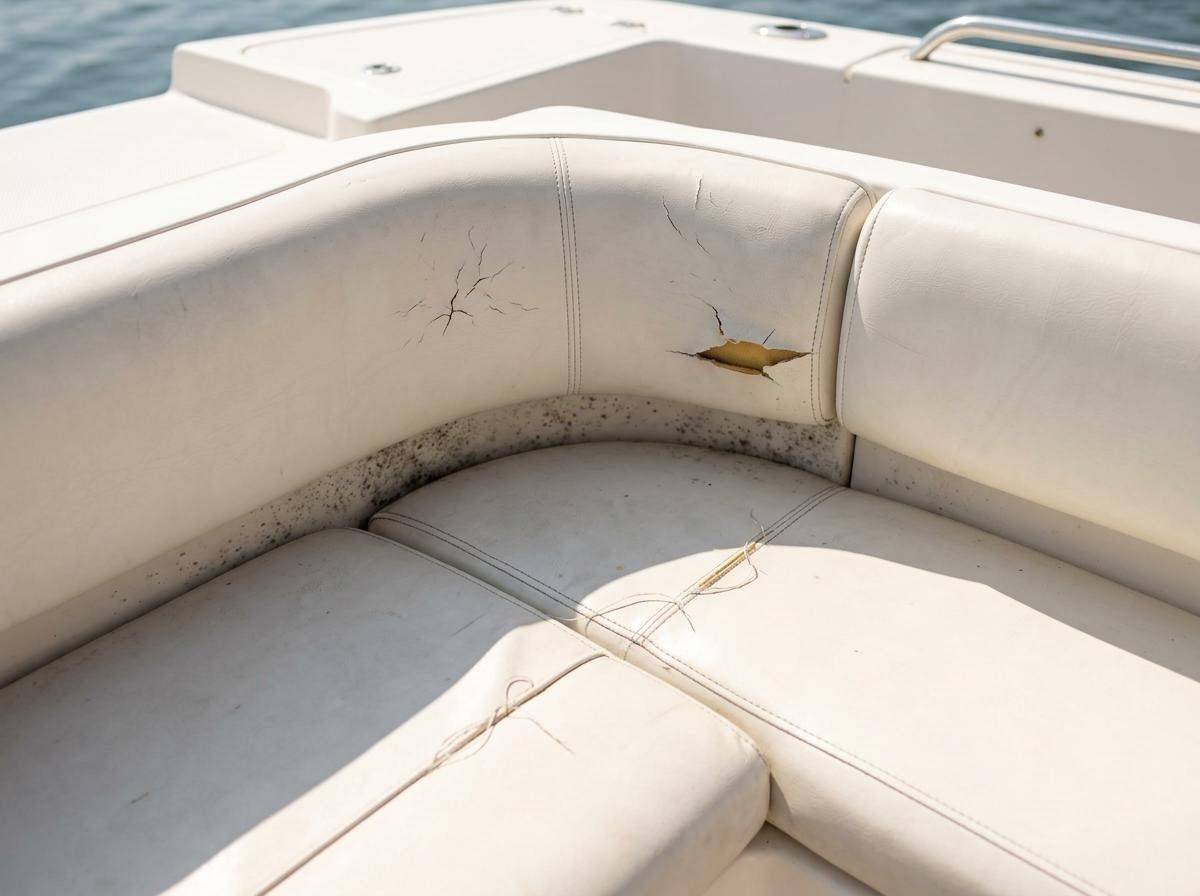 Damaged Boat Upholstery