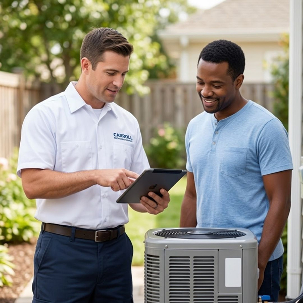 HVAC repair consultation.