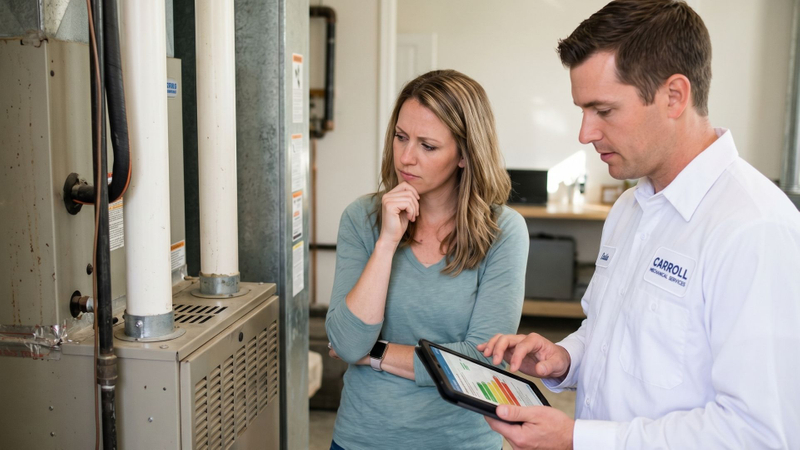 HVAC repair consultation.
