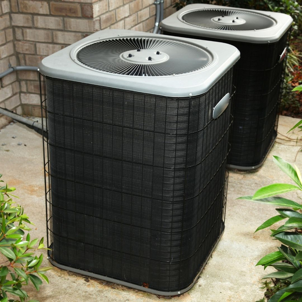 two HVAC units outside