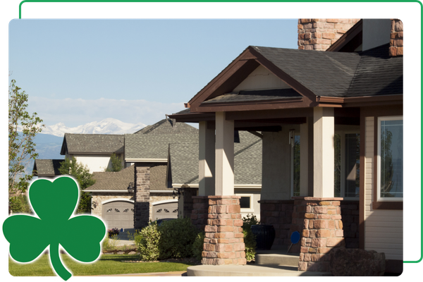 Home exterior in a mountain town.