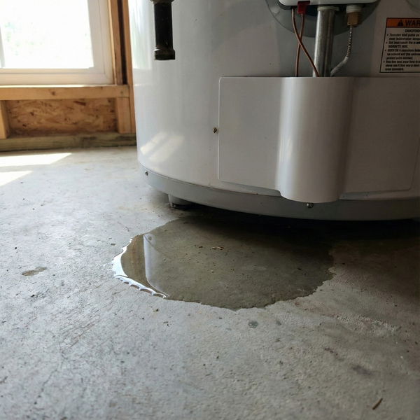 Water pooling under a water heater
