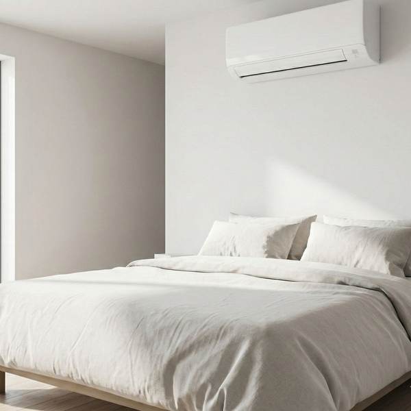 bedroom with a ductless mini-split unit