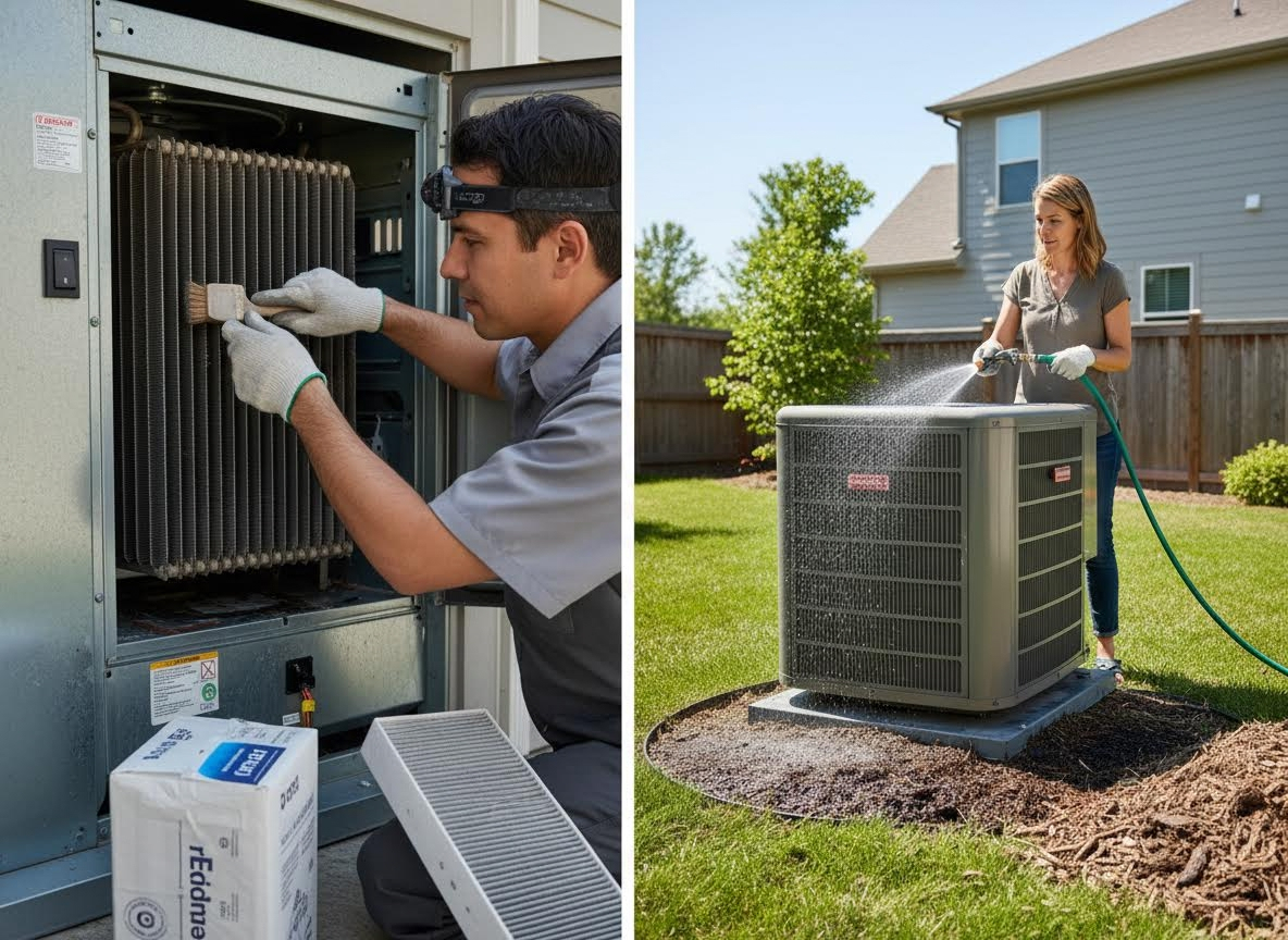 HVAC System Maintenance: Indoor and Outdoor Unit Cleaning