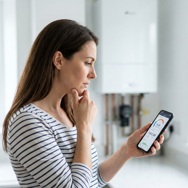 A homeowner looking at bills.