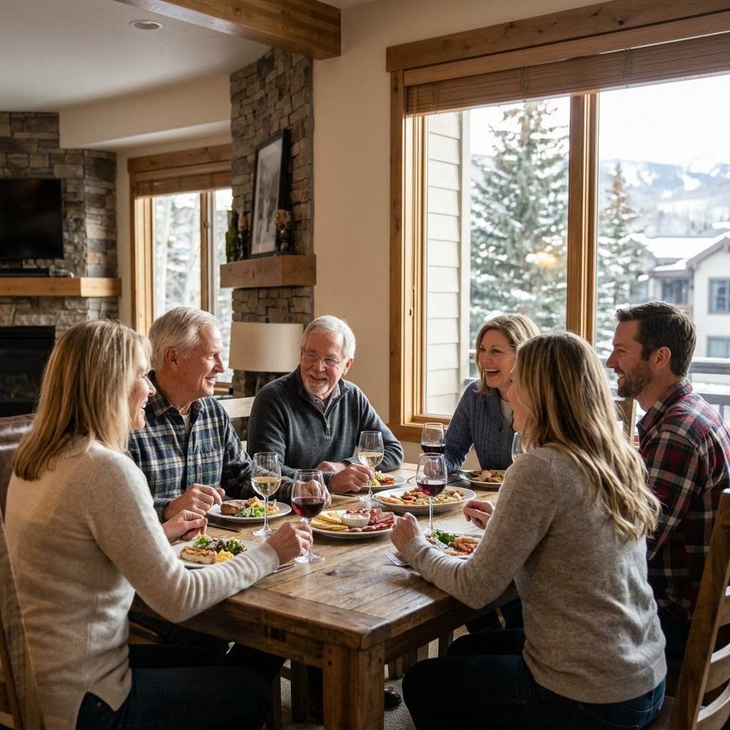 adult family vacation in a condo in Vail, Colorado
