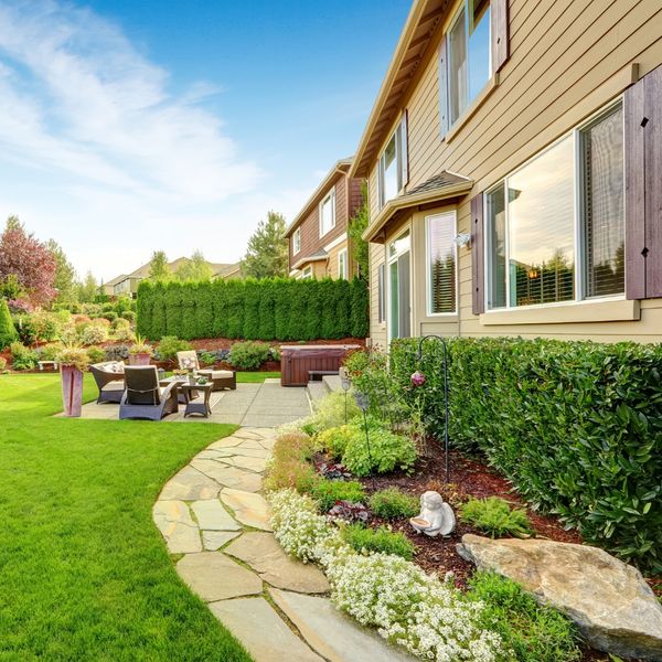 beautiful outdoor living space