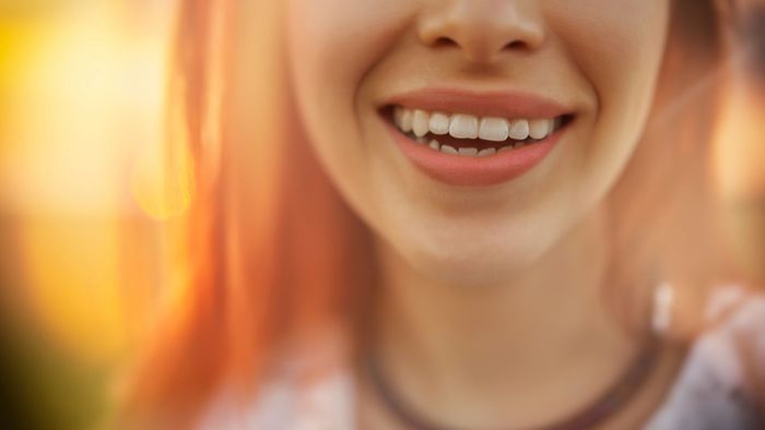 young woman's healthy smile