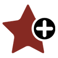 Icon of a star with a plus sign