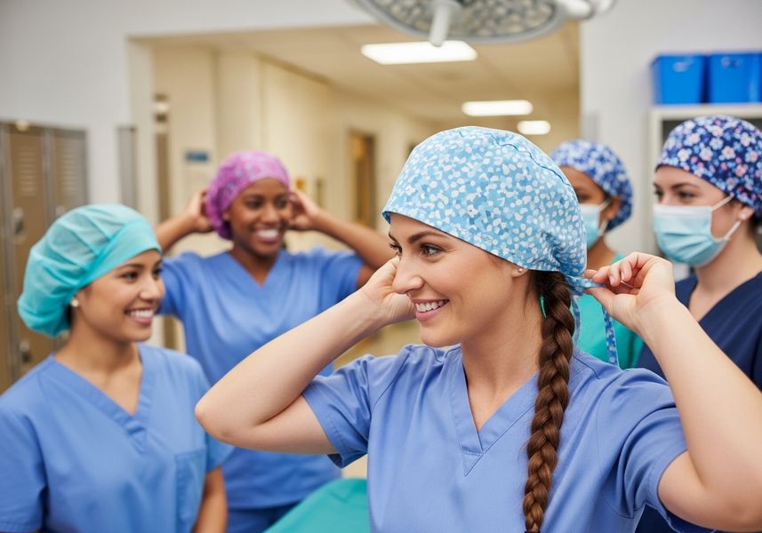 Diverse Group of Nurses Preparing for Surgery