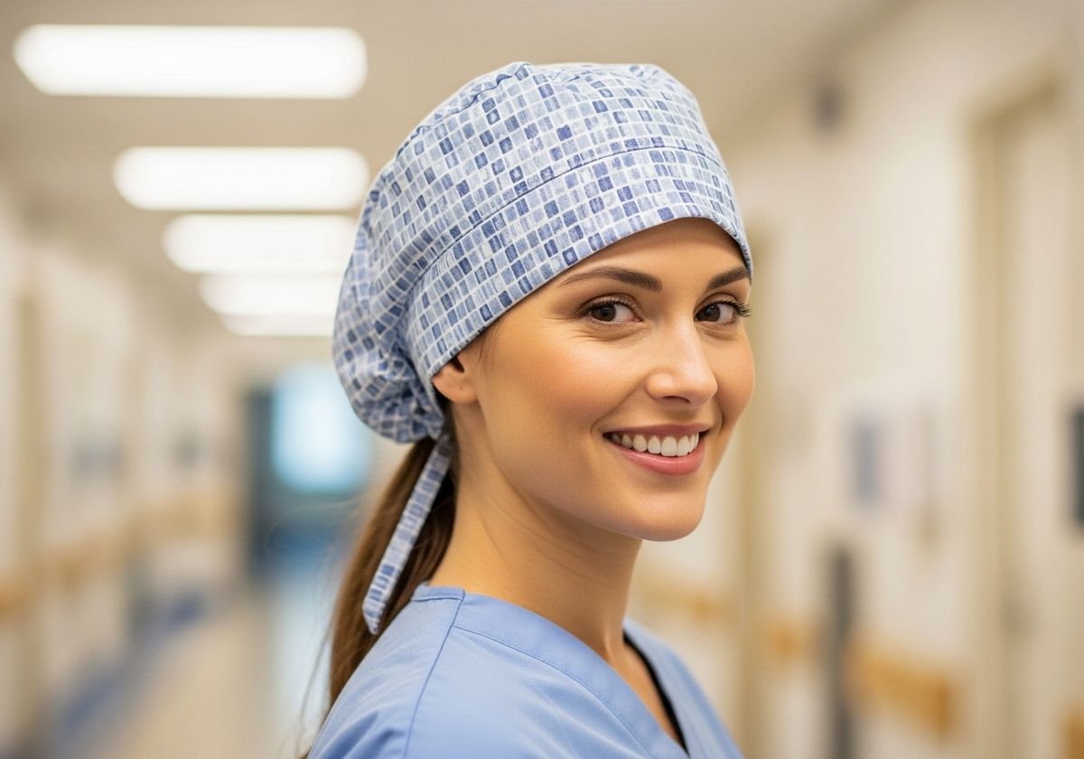 Smiling Nurse in Hospital Hallway