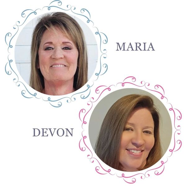 collage of Maria and Devon