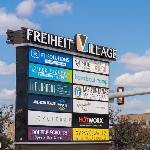 Freiheit Village sign
