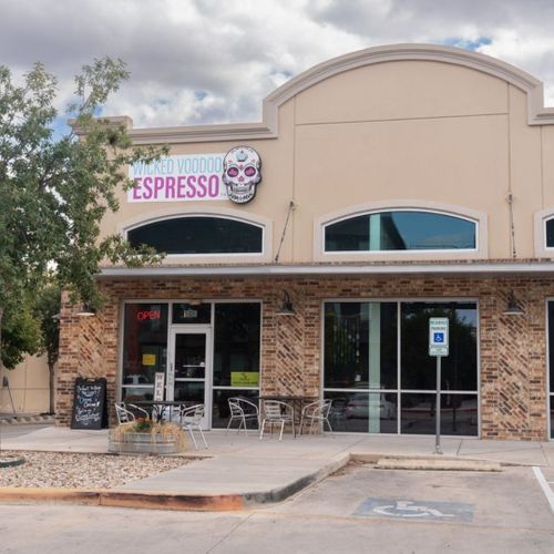 coffee shop in an outdoor shopping area