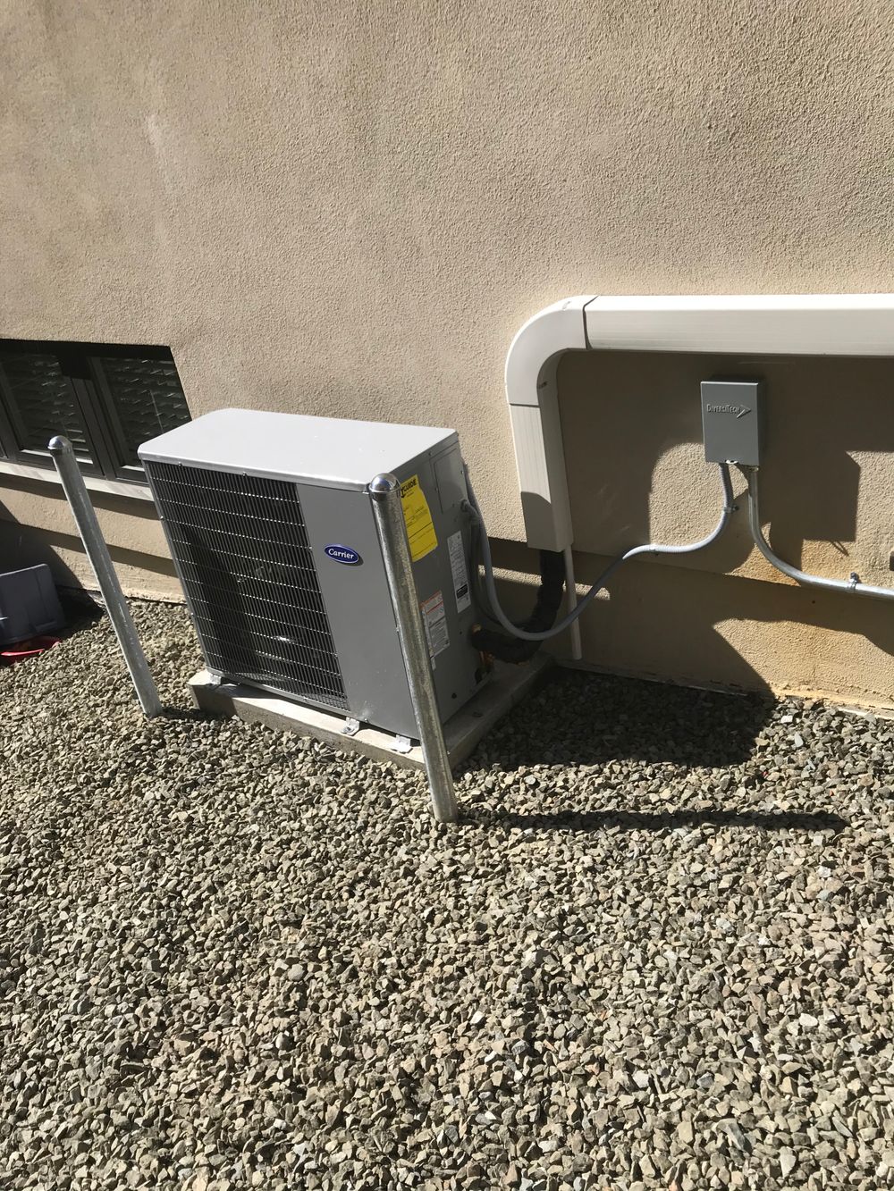 Horizontal Discharge Air Conditioning Installation with Safety Bollards 2.JPG