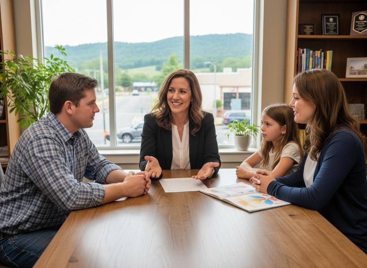 Family consultation with a female advisor