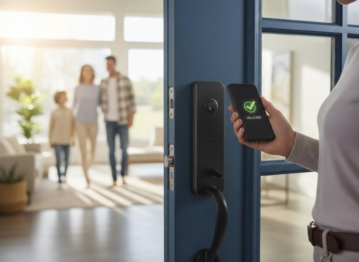 Smart Door Lock Unlocked by Phone App