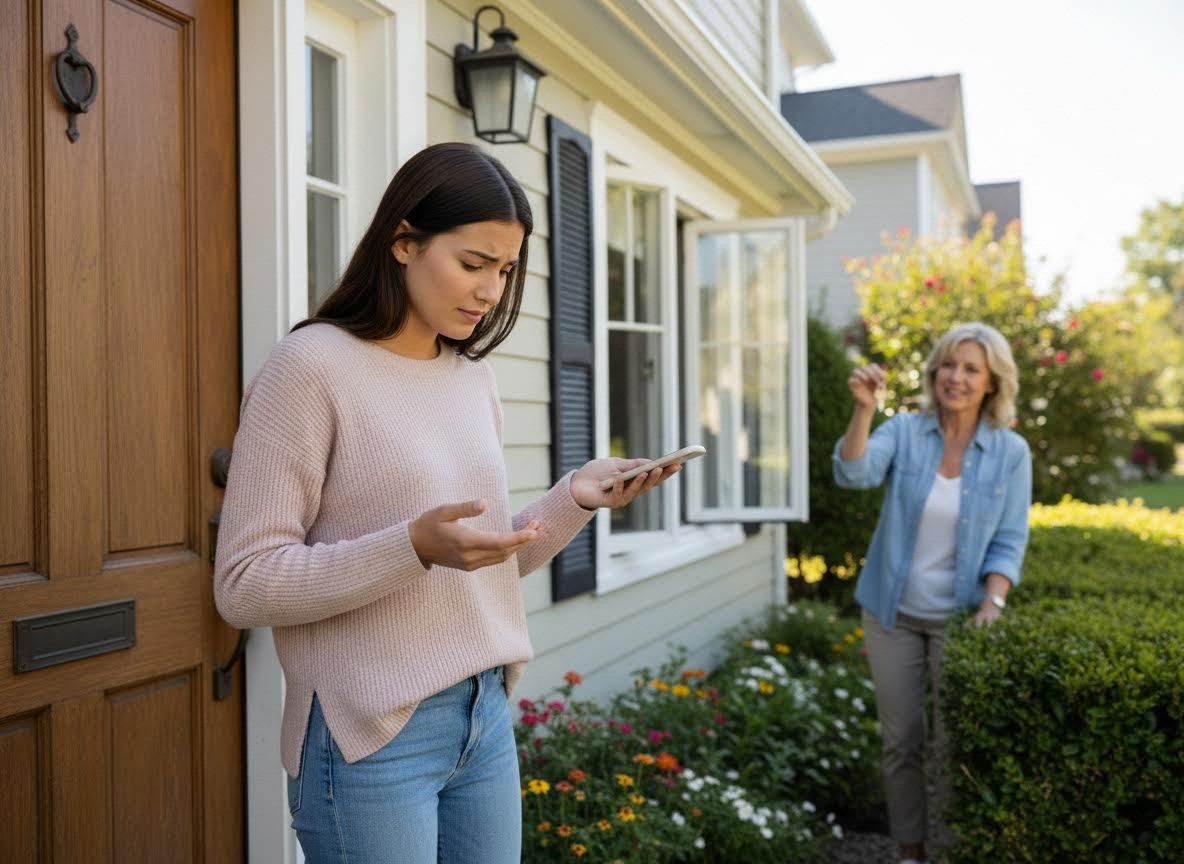 Woman locked out of house receives keys from neighbor