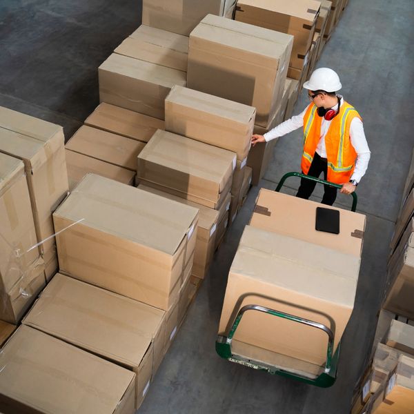 boxes in warehouse