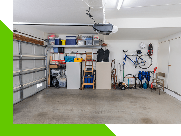 Organized garage after junk removal.