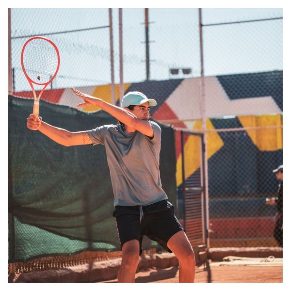 man playing tennis