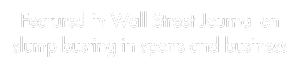 Featured in Wall Street Journal on slump busting in sports and business