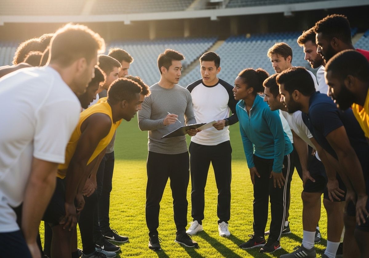 Team Huddle on the Field