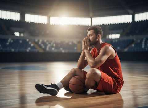 Basketball Player in Contemplation