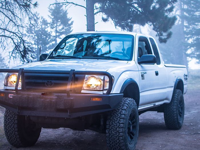 Truck with rugged grille