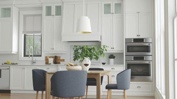 hanging light in kitchen