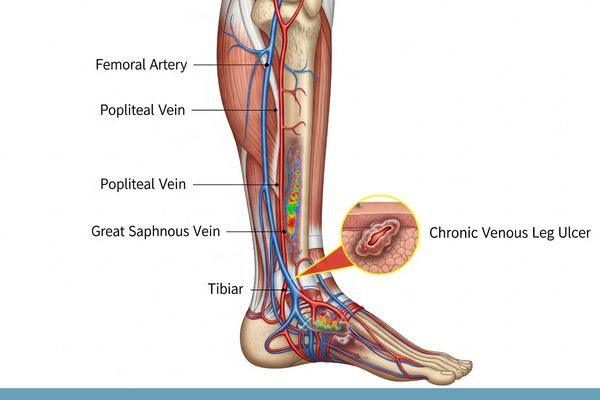 diagram of leg ulcer